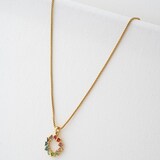 Ted Baker CRESAR Yellow Gold Plated Rainbow Crystal Pendant