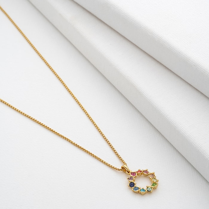Ted Baker CRESAR Yellow Gold Plated Rainbow Crystal Pendant