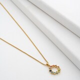Ted Baker CRESAR Yellow Gold Plated Rainbow Crystal Pendant
