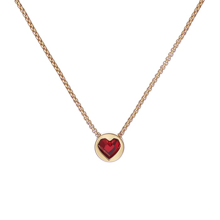 Ted Baker HARPARH Yellow Gold Plated Heart Rock Pendant