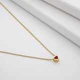 Ted Baker HARPARH Yellow Gold Plated Heart Rock Pendant