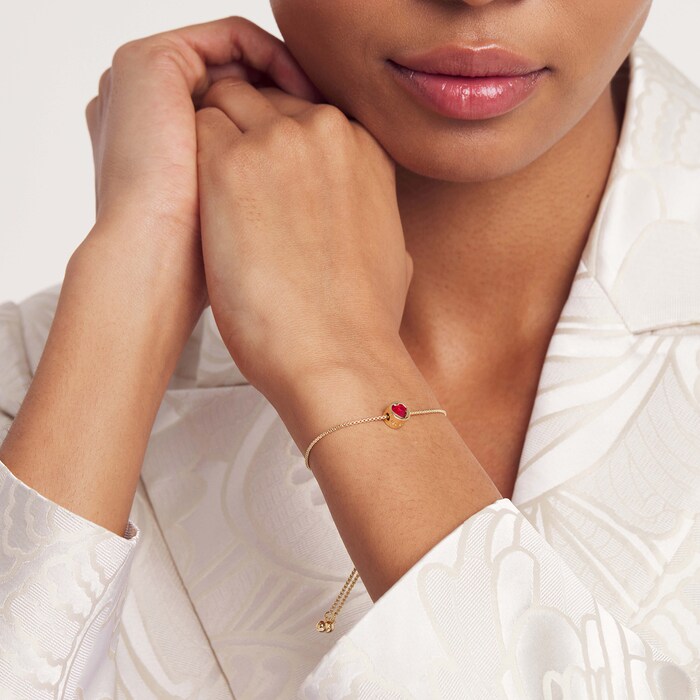 Ted Baker HAROCK Yellow Gold Plated Heart Rock Bracelet