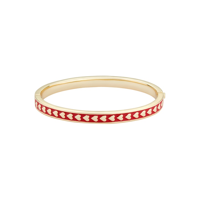 Ted Baker ELLIEE Yellow Gold Plated Enamel Heart Bangle