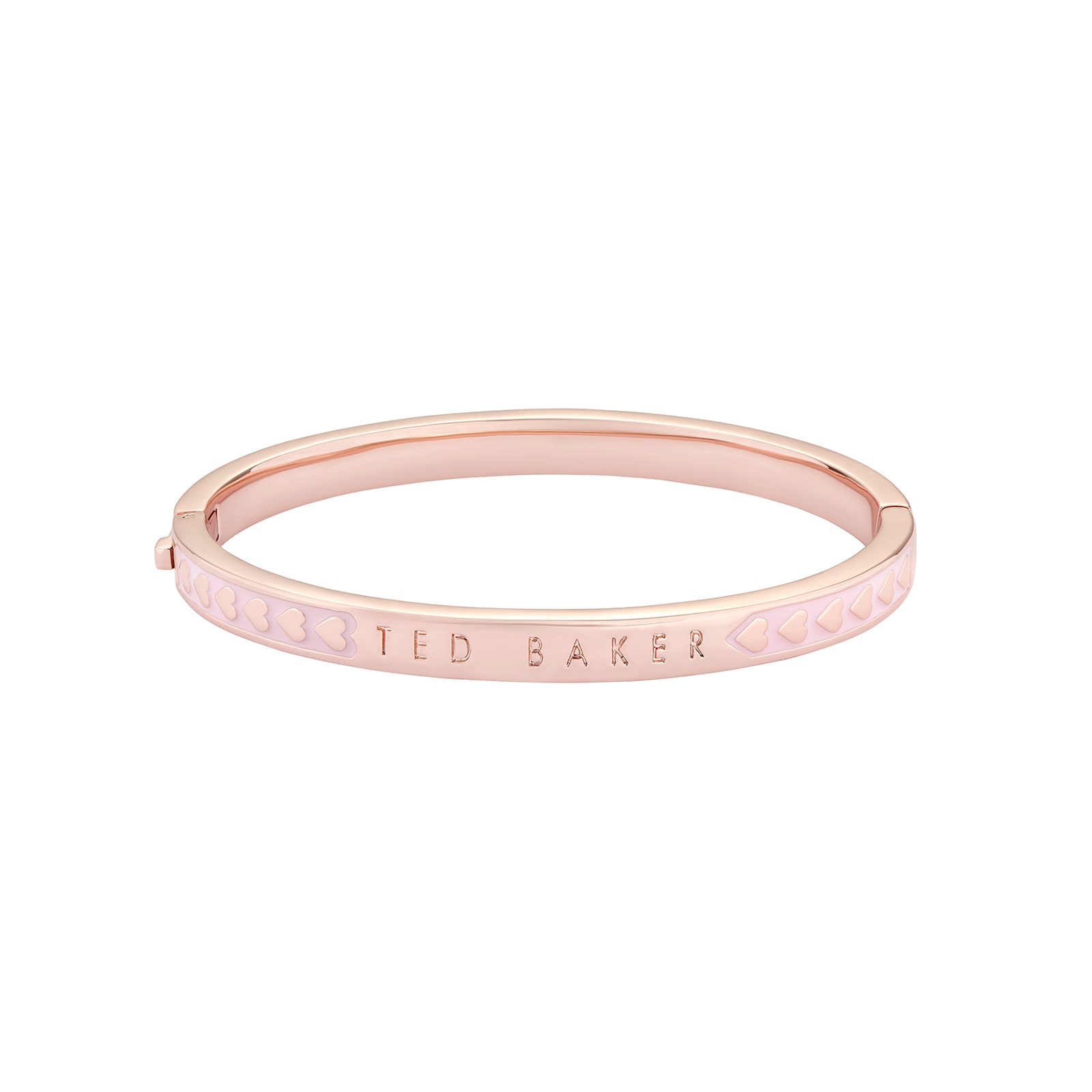 Ted Baker ELLIEE Rose Gold Plated Enamel Heart Bangle Ted Baker ELLIEE Rose Gold Plated Enamel Heart Bangle