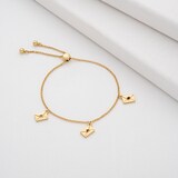Ted Baker LARSELA Yellow Gold Plated Love Letter Charm Bracelet