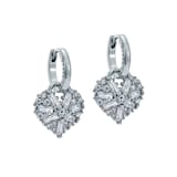 Ted Baker Cherise White Gold Coloured Crystal Heart Drop Earrings