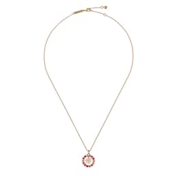 37240988 - Molli Yellow Gold Coloured Monogram Crystal Pendant