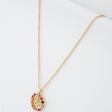 Ted Baker Molli Yellow Gold Coloured Monogram Crystal Pendant