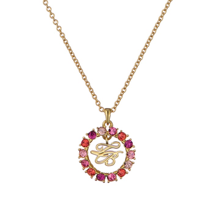 Ted Baker Molli Yellow Gold Coloured Monogram Crystal Pendant