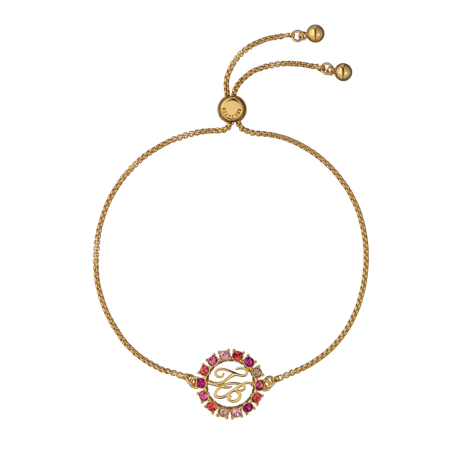 Ted Baker Molina Yellow Gold Coloured Monogram Crystal Bracelet Ted Baker Molina Yellow Gold Coloured Monogram Crystal Bracelet