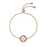 Ted Baker Molina Yellow Gold Coloured Monogram Crystal Bracelet