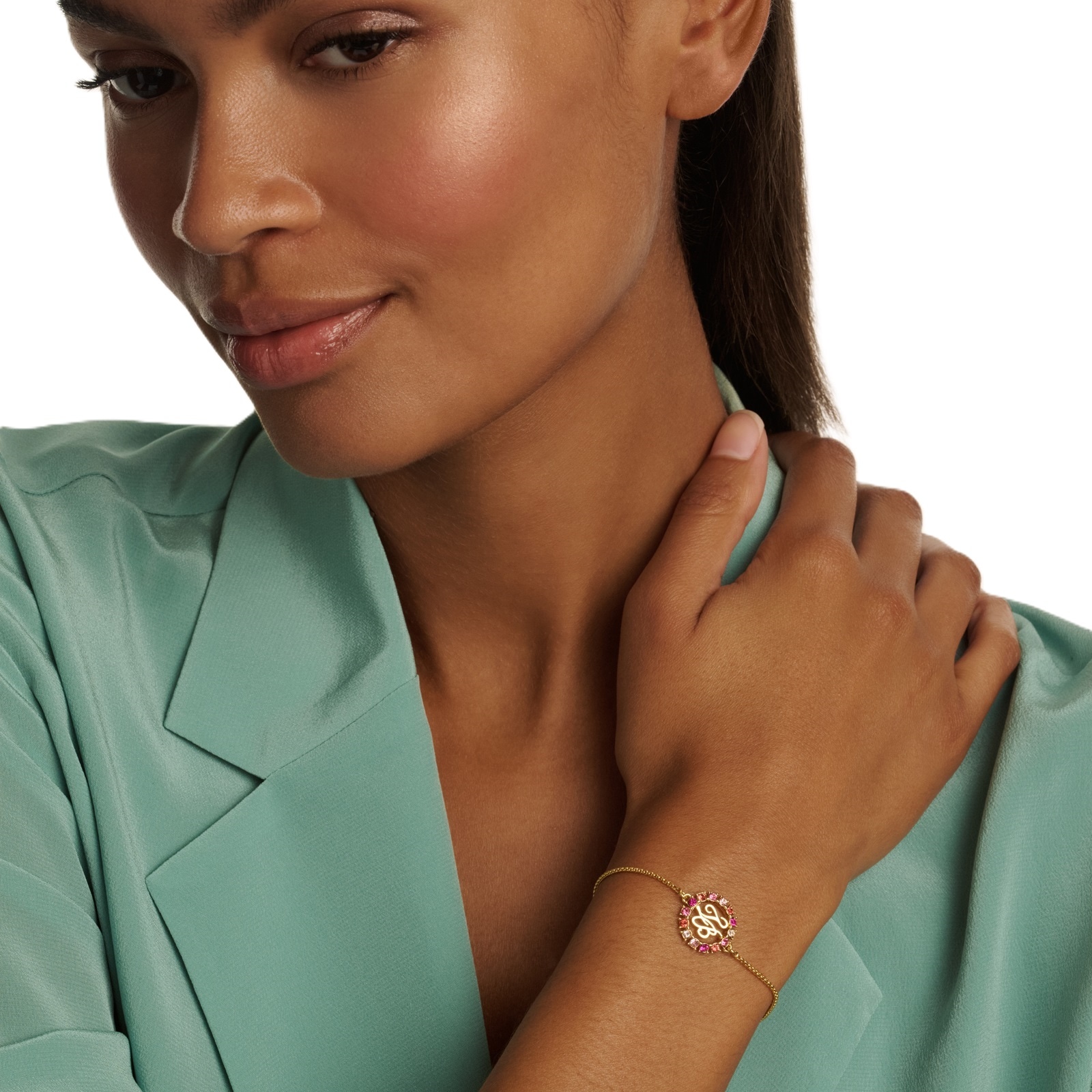 Ted Baker Molina Yellow Gold Coloured Monogram Crystal Bracelet Ted Baker Molina Yellow Gold Coloured Monogram Crystal Bracelet