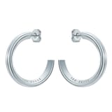 Ted Baker White Gold Coloured Hisla Hidden Heart Large Hoop Earrings
