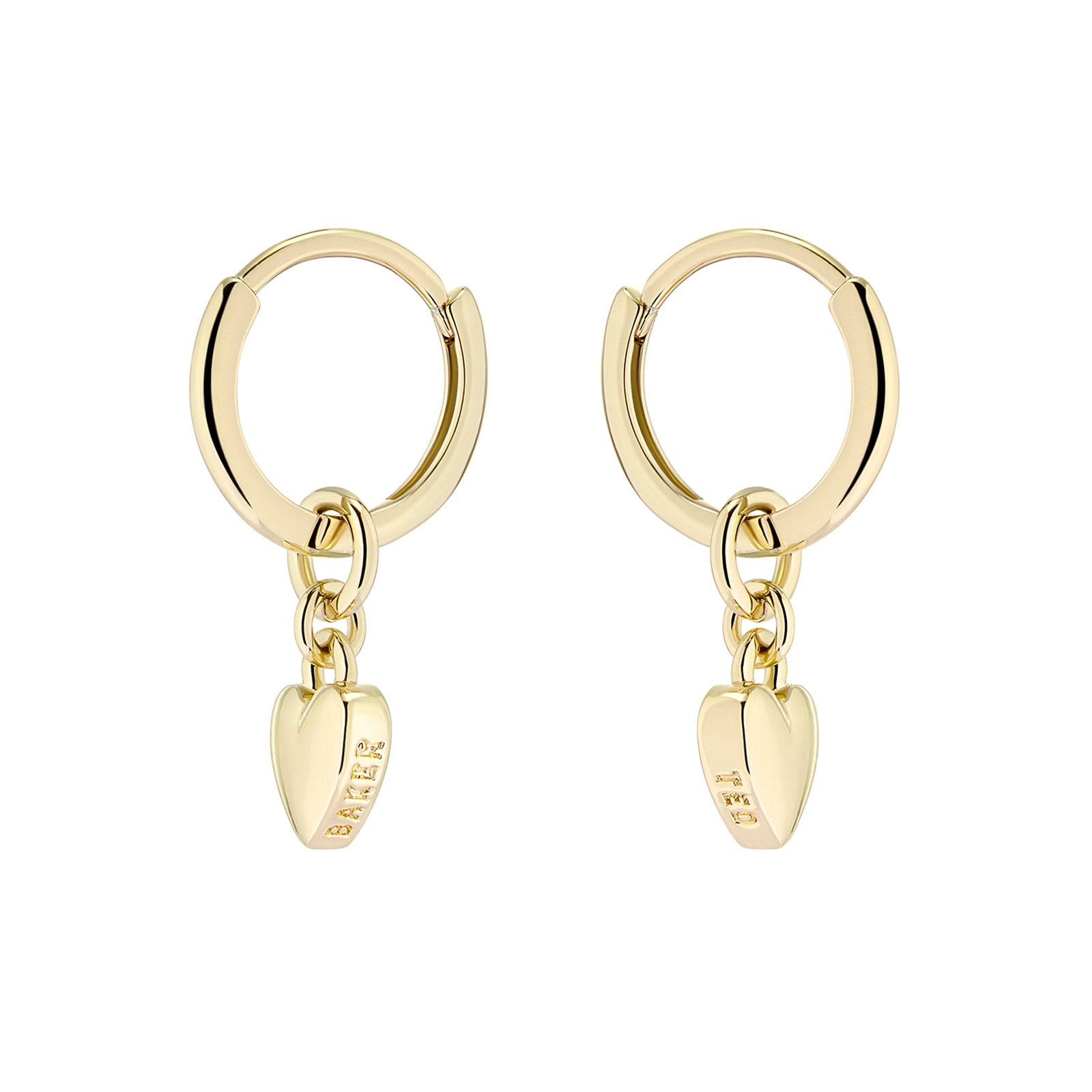Ted Baker Yellow Gold Coloured Harrye SweetHeart Huggie Earrings
