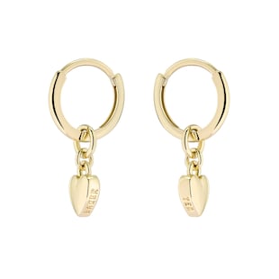 Ted Baker Yellow Gold Coloured Harrye SweetHeart Huggie Earrings