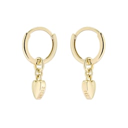 37241016 - Yellow Gold Coloured Harrye SweetHeart Huggie Earrings