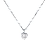 Ted Baker White Gold Coloured Hannela Crystal Heart Necklace