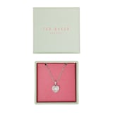 Ted Baker White Gold Coloured Hannela Crystal Heart Necklace