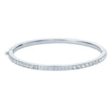 Ted Baker White Gold Coloured Claudia Classic Crystal Cubic Zirconia Bangle