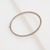 Ted Baker White Gold Coloured Claudia Classic Crystal Cubic Zirconia Bangle