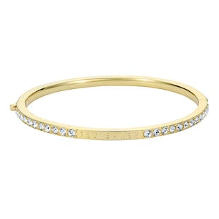 Ted Baker Yellow Gold Coloured Claudia Classic Crystal Cubic Zirconia Bangle