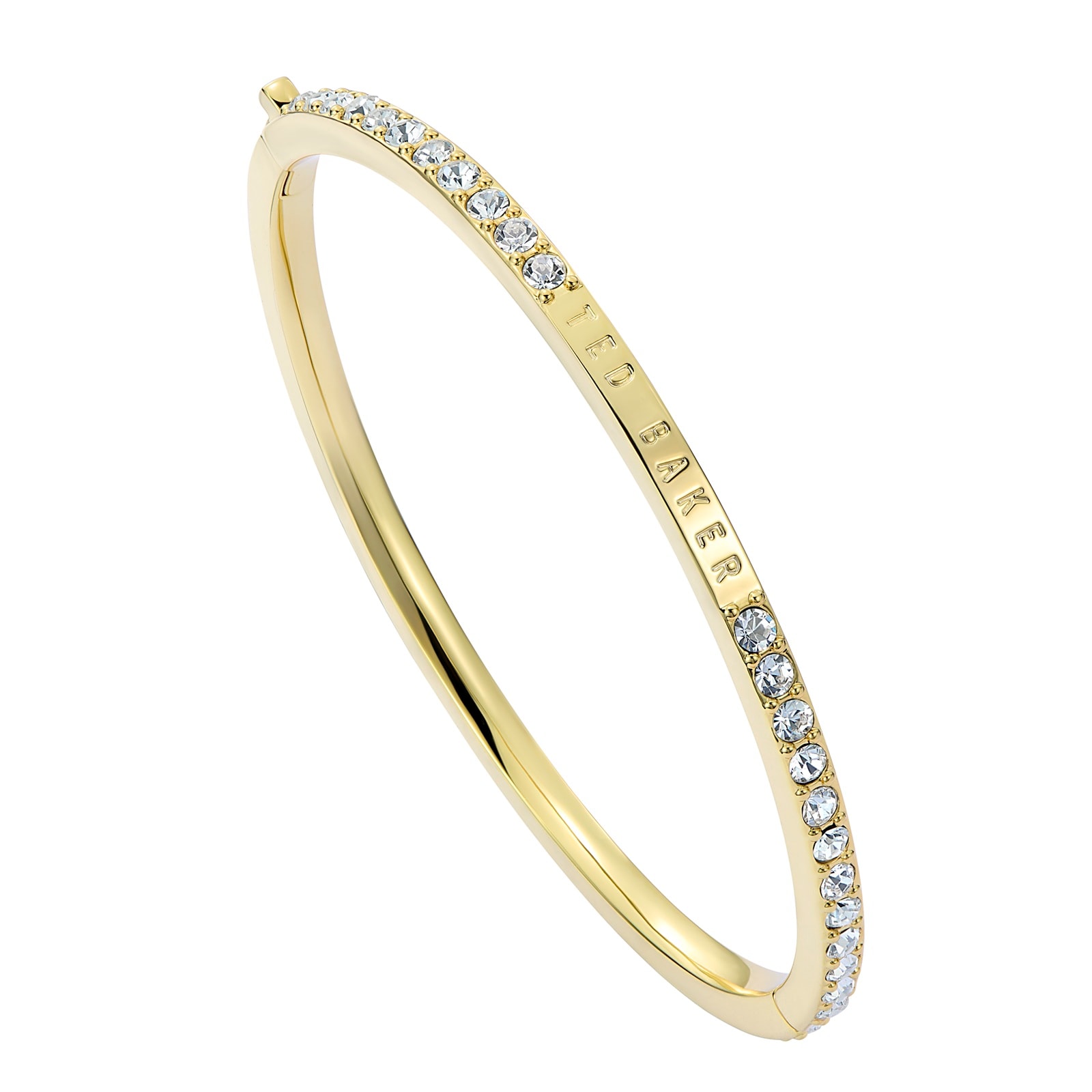 Ted Baker Yellow Gold Coloured Claudia Classic Crystal Cubic Zirconia Bangle