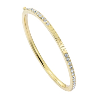 Ted Baker Yellow Gold Coloured Claudia Classic Crystal Cubic Zirconia Bangle