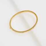 Ted Baker Yellow Gold Coloured Claudia Classic Crystal Cubic Zirconia Bangle