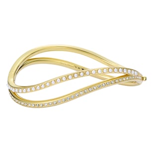 Ted Baker Yellow Gold Coloured Wavie Jewelled Wave Cubic Zirconia Bangle