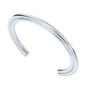 Ted Baker White Gold Coloured Hina Hidden Heart Bangle