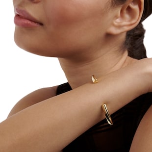 Ted Baker Yellow Gold Coloured Hina Hidden Heart Bangle