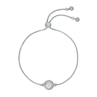 Ted Baker White Gold Coloured Soleta Cubic Zirconia Bracelet