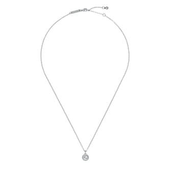 Ted Baker White Gold Coloured Soltell Cubic Zirconia Pendant Necklace Ted Baker White Gold Coloured Soltell Cubic Zirconia Pendant Necklace