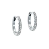 Ted Baker White Gold Coloured Heplie Cubic Zirconia Huggie Hoop Earrings