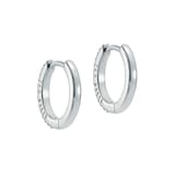 Ted Baker White Gold Coloured Heplie Cubic Zirconia Huggie Hoop Earrings