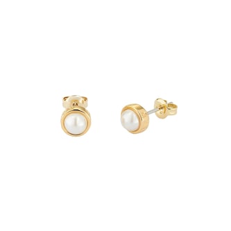 Ted Baker Yellow Gold Coloured Sinaa Pearl Stud Earrings Ted Baker Yellow Gold Coloured Sinaa Pearl Stud Earrings