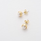 Ted Baker Yellow Gold Coloured Sinaa Pearl Stud Earrings