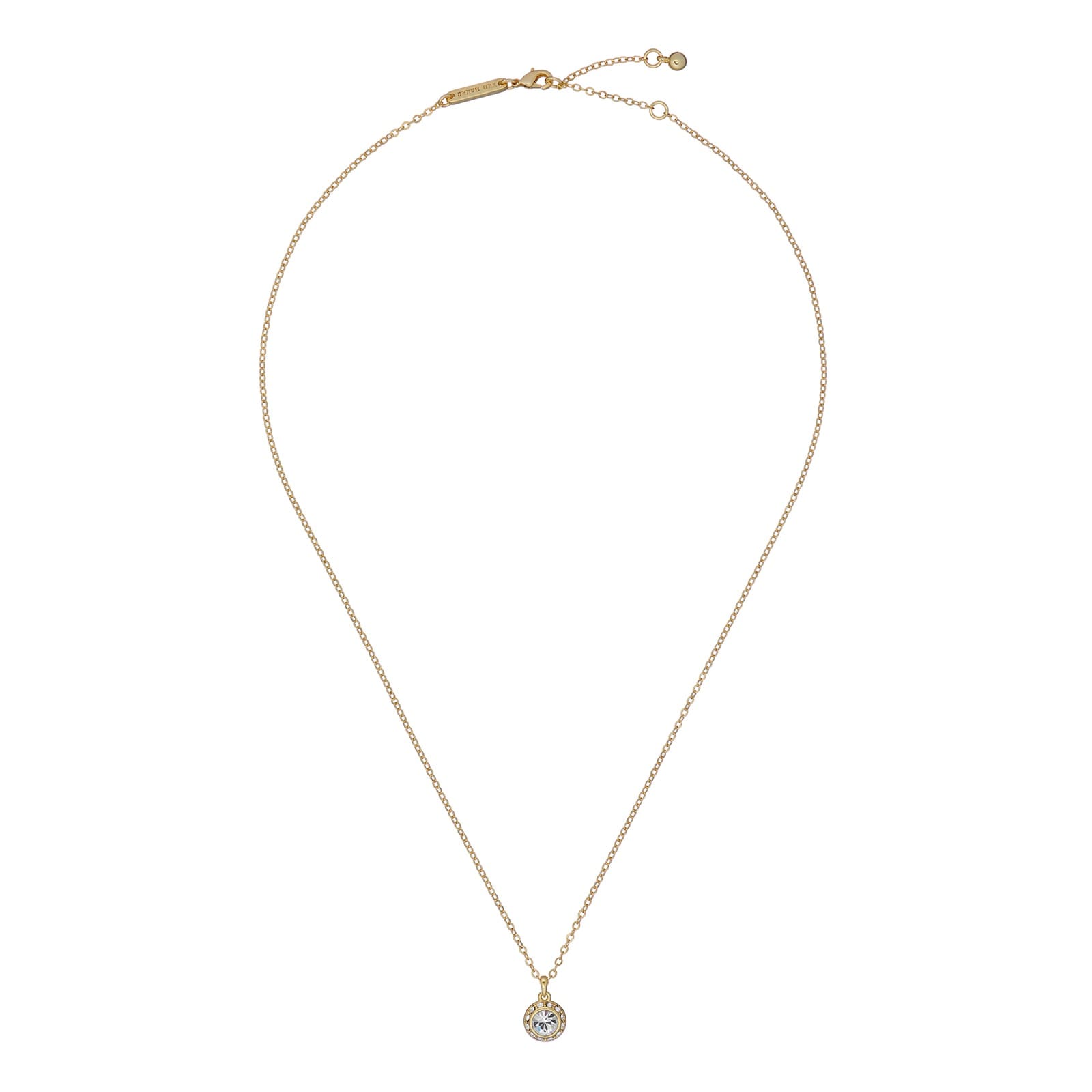 Ted Baker Yellow Gold Coloured Soltell Cubic Zirconia Pendant Necklace Ted Baker Yellow Gold Coloured Soltell Cubic Zirconia Pendant Necklace