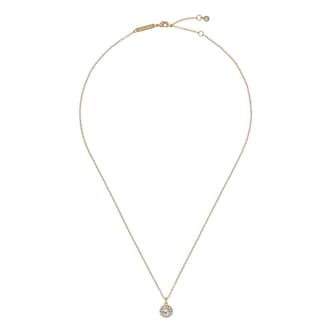 Ted Baker Yellow Gold Coloured Soltell Cubic Zirconia Pendant Necklace Ted Baker Yellow Gold Coloured Soltell Cubic Zirconia Pendant Necklace