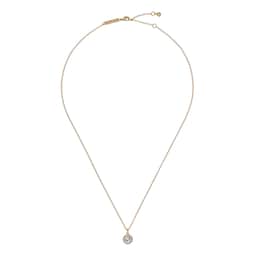37241038 - Yellow Gold Coloured Soltell Cubic Zirconia Pendant Necklace