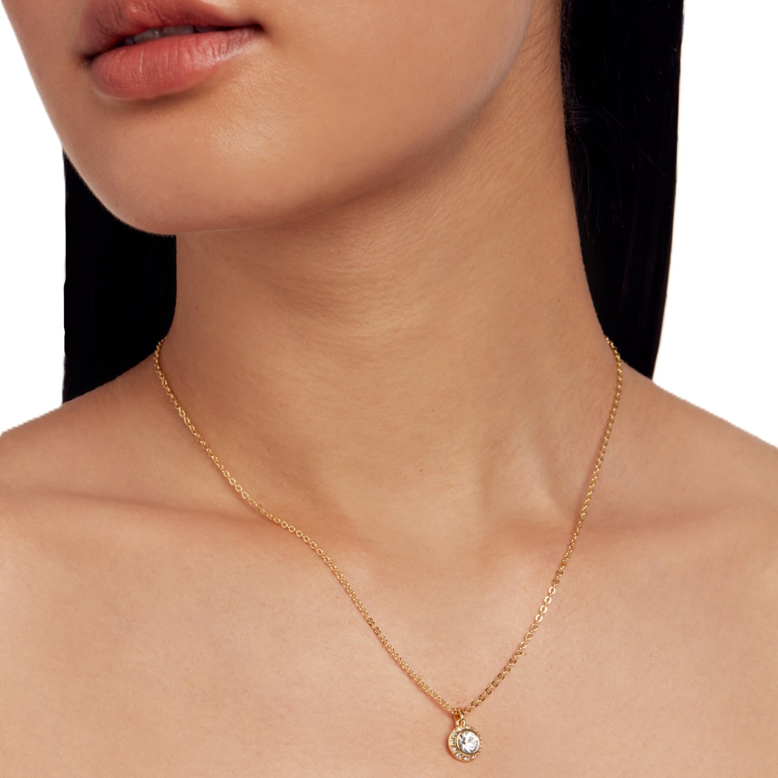 Ted Baker Yellow Gold Coloured Soltell Cubic Zirconia Pendant Necklace Ted Baker Yellow Gold Coloured Soltell Cubic Zirconia Pendant Necklace