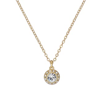 Ted Baker Yellow Gold Coloured Soltell Cubic Zirconia Pendant Necklace