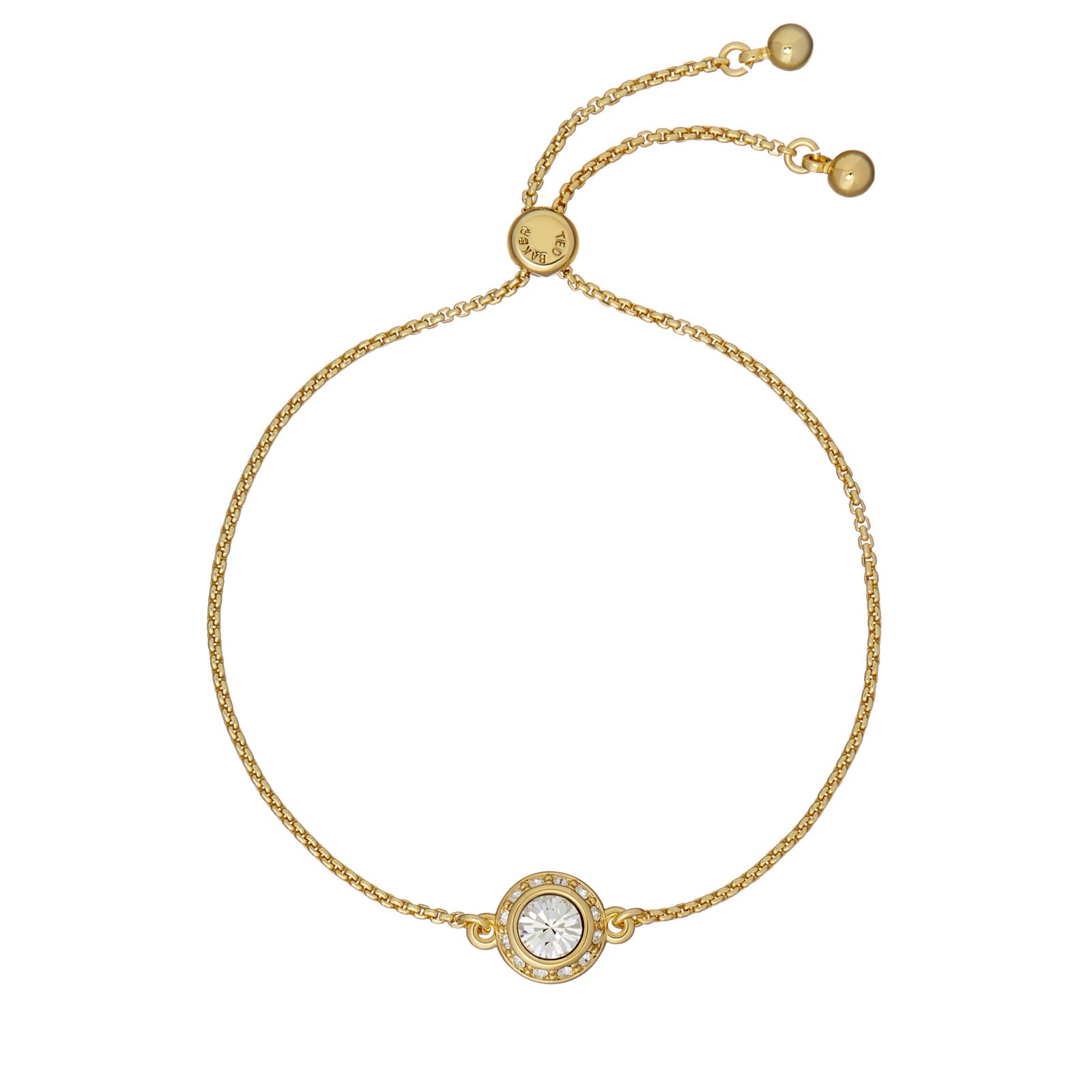 Ted Baker Yellow Gold Coloured Soleta Cubic Zirconia Bracelet Ted Baker Yellow Gold Coloured Soleta Cubic Zirconia Bracelet