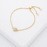Ted Baker Yellow Gold Coloured Soleta Cubic Zirconia Bracelet