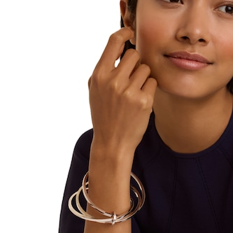 Ted Baker White Gold Coloured Huulia Interlocking Link Bangle