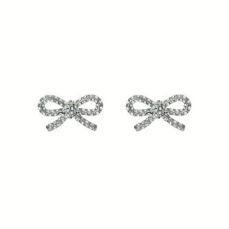Ted Baker Silver Coloured Ribecca Cubic Zirconia Bow Stud Earrings Ted Baker Silver Coloured Ribecca Cubic Zirconia Bow Stud Earrings