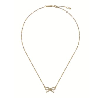 Ted Baker Yellow Gold Coloured Ribah Cubic Zirconia Bow Pendant Necklace Ted Baker Yellow Gold Coloured Ribah Cubic Zirconia Bow Pendant Necklace