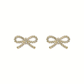 Ted Baker Yellow Gold Coloured Ribecca Cubic Zirconia Bow Stud Earrings Ted Baker Yellow Gold Coloured Ribecca Cubic Zirconia Bow Stud Earrings