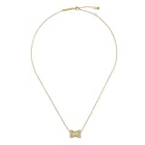 Ted Baker Yellow Gold Coloured Romie Crystal Roll Pendant Necklace