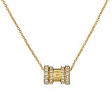 Ted Baker Yellow Gold Coloured Romie Crystal Roll Pendant Necklace